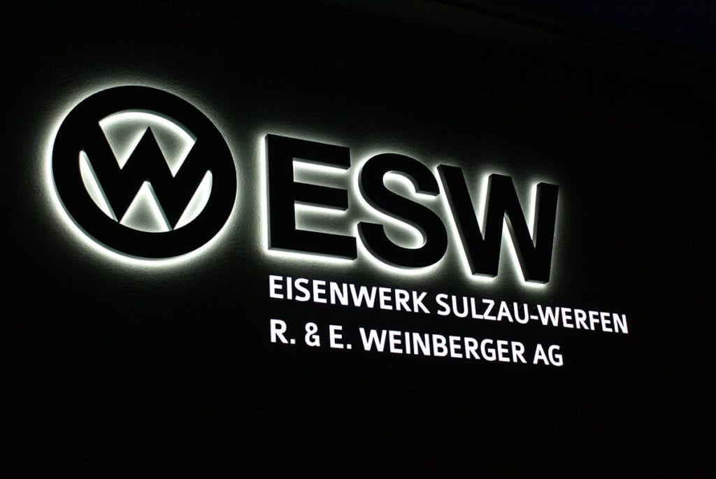 Referenz - Leuchtschrift, Eisenwerk Sulzau