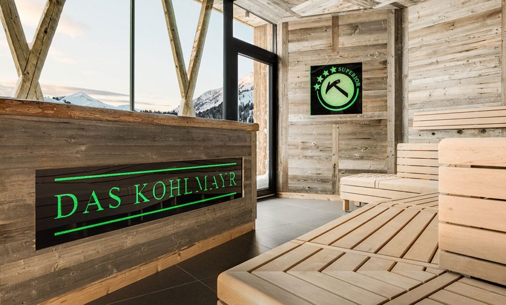 Referenz - Leuchtelement, Hotel Kohlmayr, Obertauern